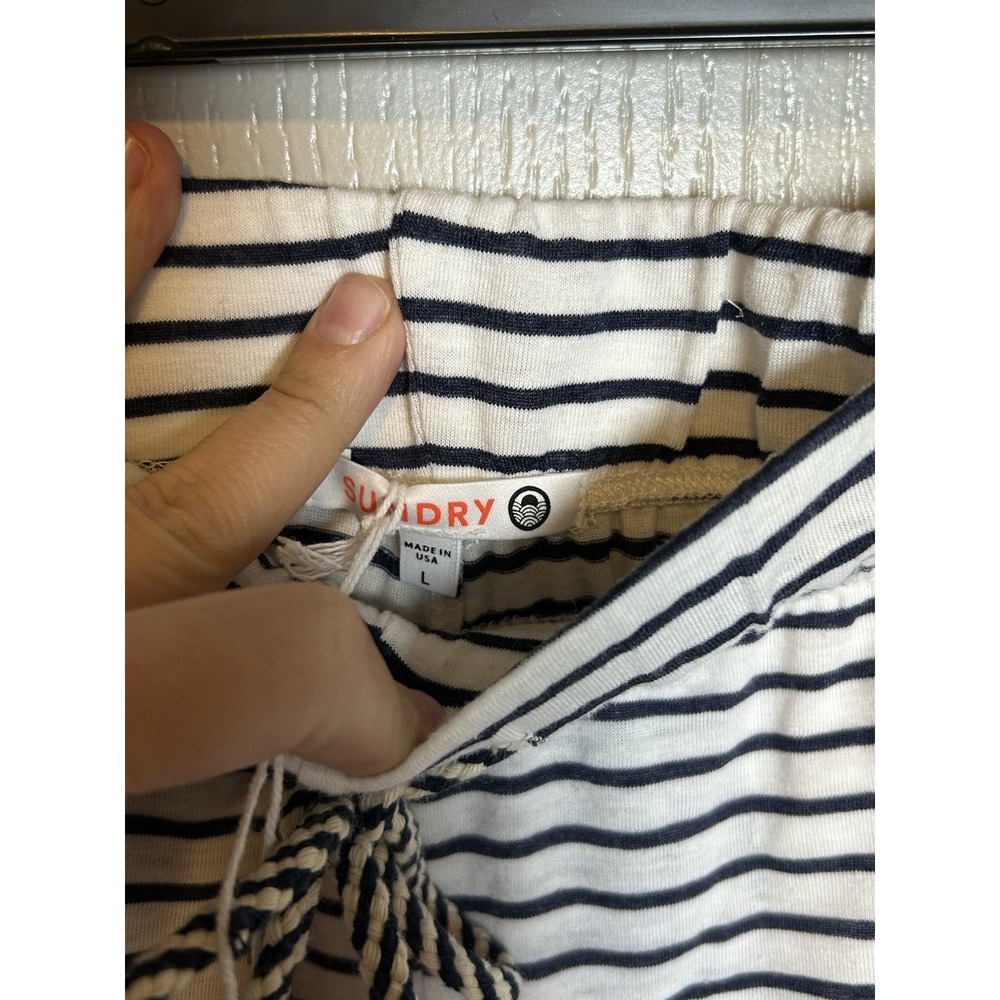 Sundry Black and White Striped Wide Leg Pants - Picture 6 of 10